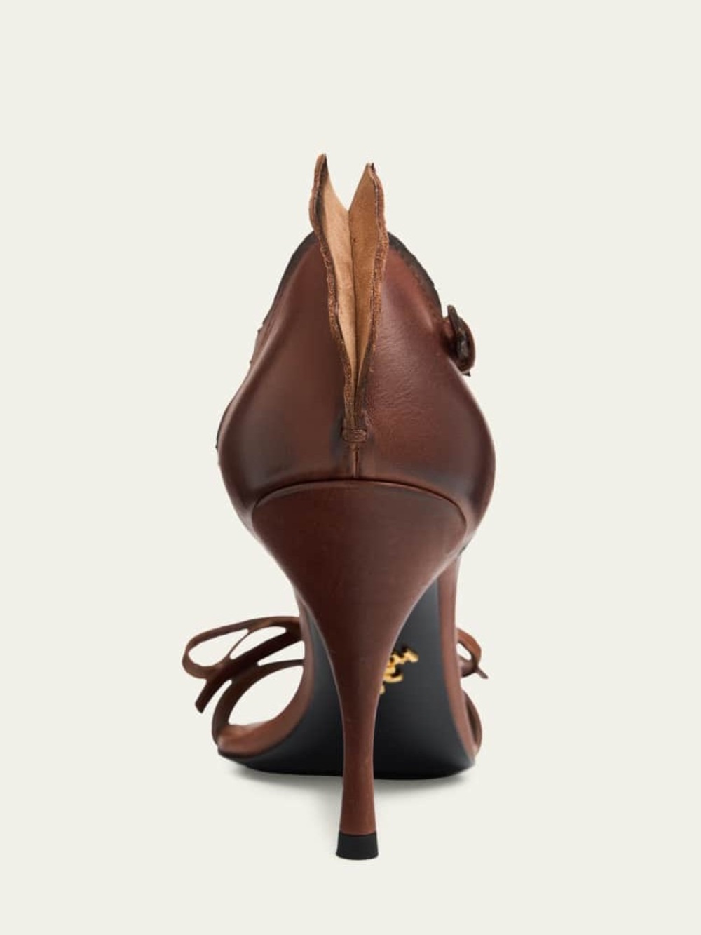 Prada 85mm Distressed Leather Bow Sandals $1,320 38 - Picture 3 of 15